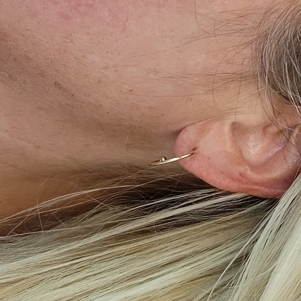 CONVERTIBLE CRYSTAL DROP HOOP EARRINGS - Picture 5 of 10